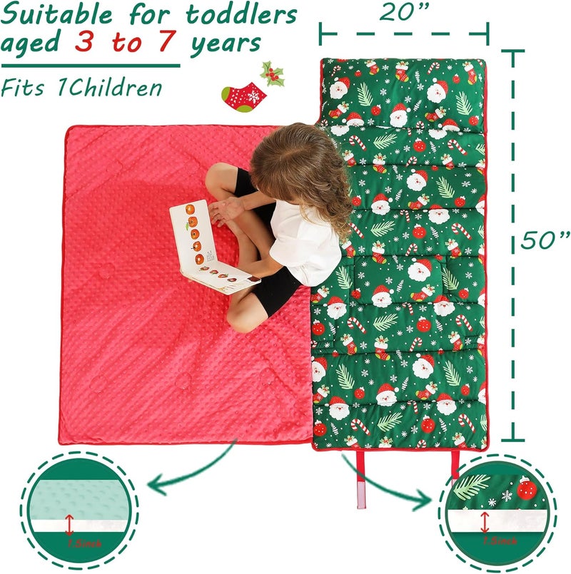 lasoftan Toddler Nap Mat with Pillow and Blanket, Extra Large Rolled Napping Mats,Slumber Bags for Boys Girls,Kids Sleeping Bag for Daycare, Preschool Travel Camping - Image 5